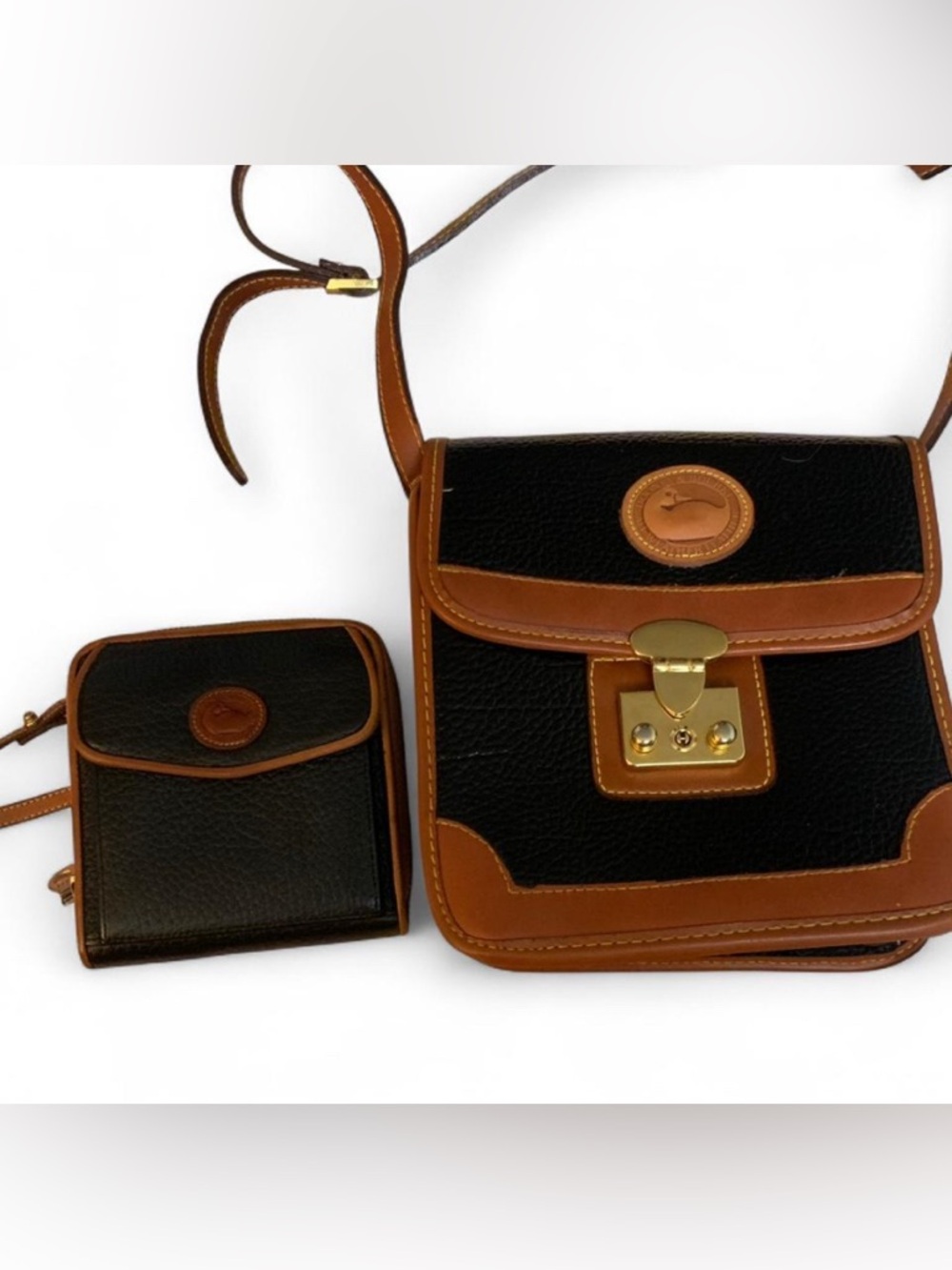 ✨ RARE Vintage Dooney & Bourke AWL Square Carrier Bag & Matching Crossbody Set ✨